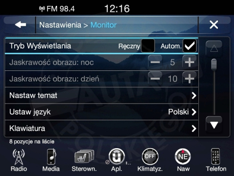 CHRYSLER UCONNECT 8.4" HARMAN BECKER VP3 VP4 polskie menu, polski lektor, zmiana regionu