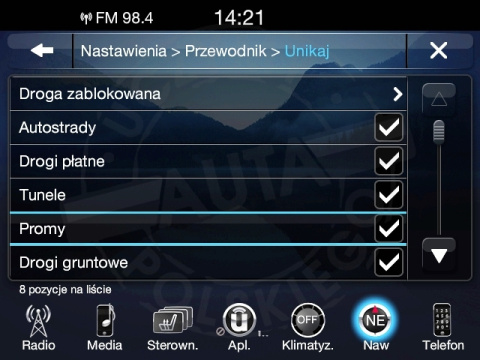 CHRYSLER UCONNECT 8.4" HARMAN BECKER VP3 VP4 polskie menu, polski lektor, zmiana regionu