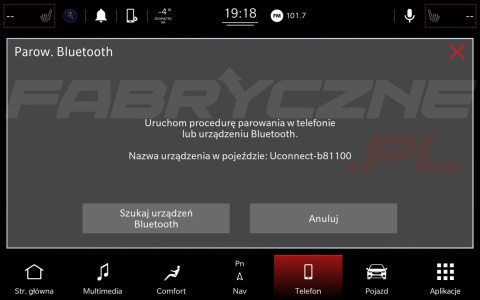 CHRYSLER UCONNECT 5 HARMAN BECKER 10,1" polskie menu, polski lektor, zmiana regionu