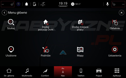 CHRYSLER UCONNECT 5 HARMAN BECKER 10,1" polskie menu, polski lektor, zmiana regionu