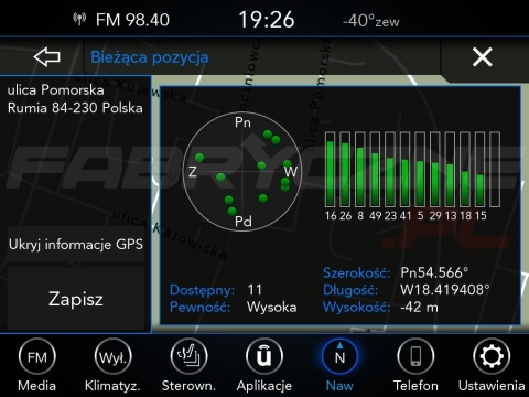 CHRYSLER UCONNECT 8.4" PANASONIC VP4R polskie menu, polski lektor, zmiana regionu
