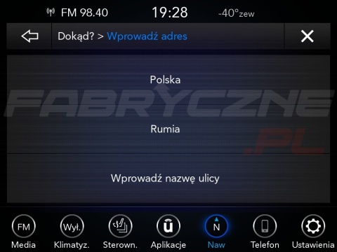 CHRYSLER UCONNECT 8.4" PANASONIC VP4R polskie menu, polski lektor, zmiana regionu