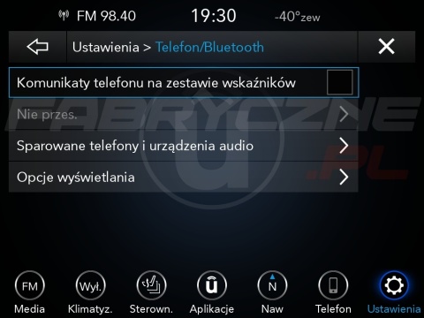 CHRYSLER UCONNECT 8.4" PANASONIC VP4R polskie menu, polski lektor, zmiana regionu