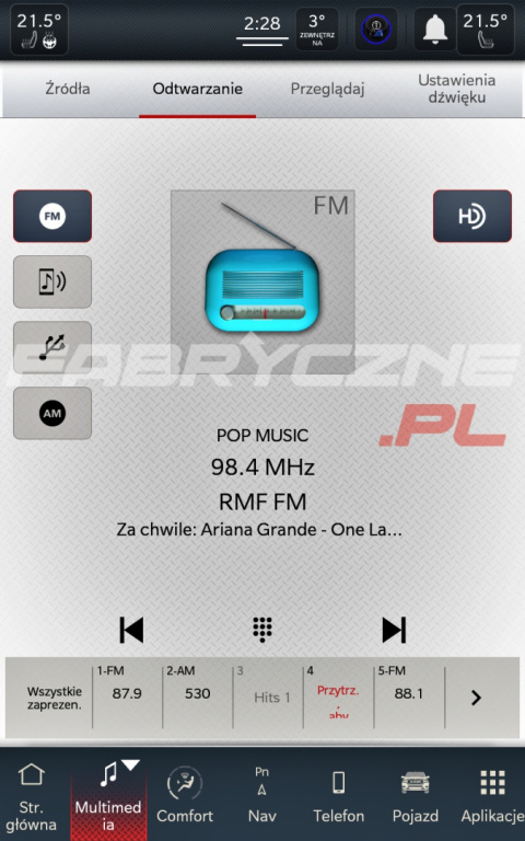 DODGE RAM UCONNECT 5 HARMAN BECKER 12,0" polskie menu, polski lektor, zmiana regionu