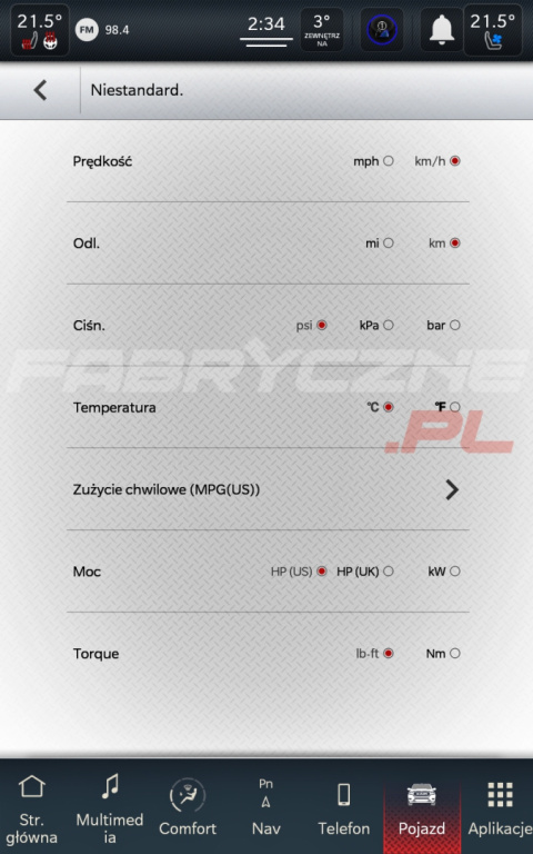 DODGE RAM UCONNECT 5 HARMAN BECKER 12,0" polskie menu, polski lektor, zmiana regionu