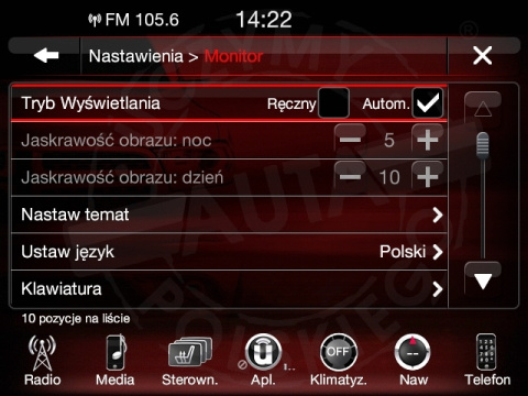 DODGE UCONNECT 8.4" HARMAN BECKER VP3 VP4 polskie menu, polski lektor, zmiana regionu
