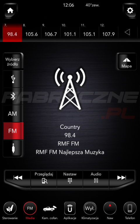 DODGE UCONNECT 12.0" 4C PANASONIC polskie menu, polski lektor, zmiana regionu