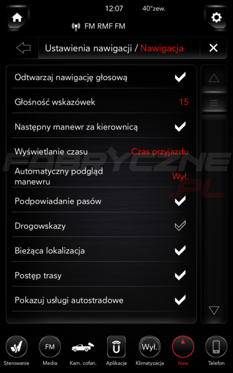 DODGE UCONNECT 12.0" 4C PANASONIC polskie menu, polski lektor, zmiana regionu