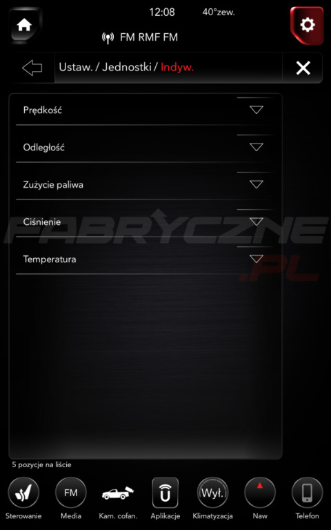 DODGE UCONNECT 12.0" 4C PANASONIC polskie menu, polski lektor, zmiana regionu