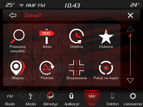 DODGE UCONNECT 8.4" PANASONIC VP4R polskie menu, polski lektor, zmiana regionu