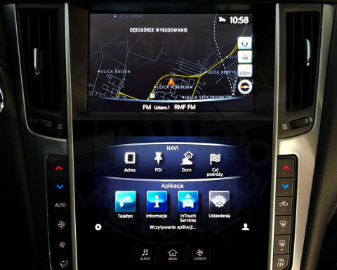 INFINITI IN TOUCH SD DUAL MONITOR polskie menu, polski lektor, zmiana regionu