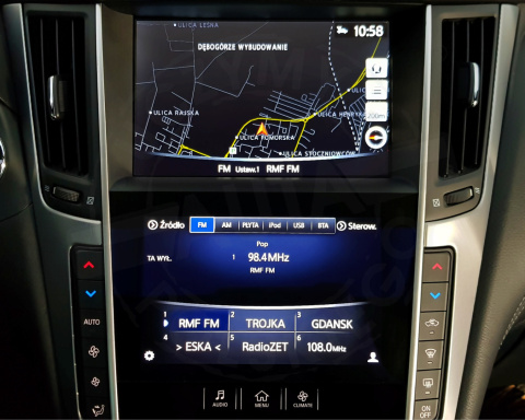 INFINITI IN TOUCH SD DUAL MONITOR polskie menu, polski lektor, zmiana regionu