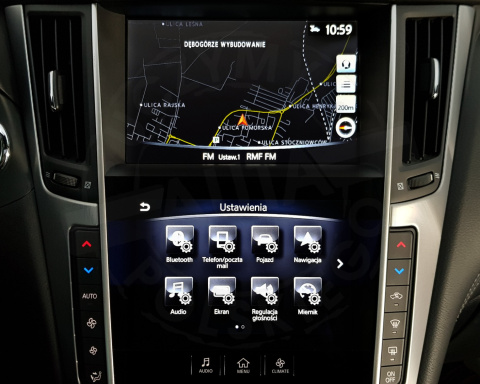 INFINITI IN TOUCH SD DUAL MONITOR polskie menu, polski lektor, zmiana regionu