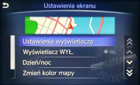 INFINITI IN TOUCH SD polskie menu, polski lektor, zmiana regionu