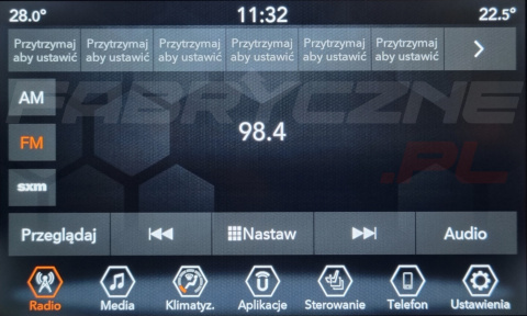 JEEP UCONNECT VP2 CONTINENTAL 7" polskie menu, zakresy radiowe, zmiana regionu