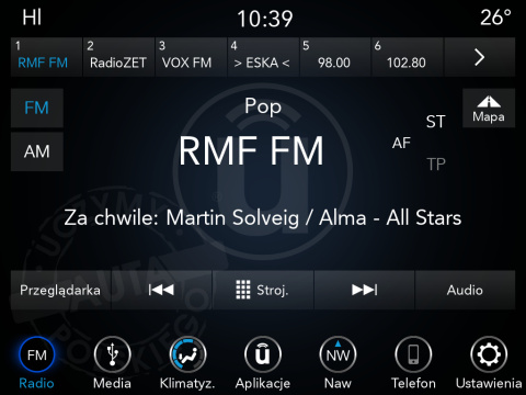 JEEP UCONNECT 8.4" PANASONIC VPR4 polskie menu, polski lektor, zmiana regionu,