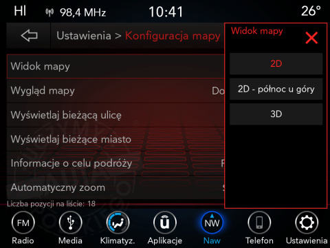 JEEP UCONNECT 8.4" PANASONIC VPR4 polskie menu, polski lektor, zmiana regionu,