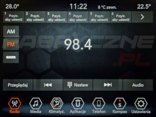 JEEP UCONNECT VP2 CONTINENTAL 8.4" polskie menu, zakresy radiowe, zmiana regionu