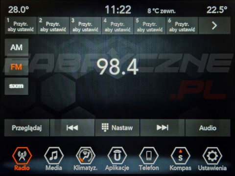 JEEP UCONNECT VP2 CONTINENTAL 8.4" polskie menu, zakresy radiowe, zmiana regionu
