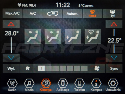 JEEP UCONNECT VP2 CONTINENTAL 8.4" polskie menu, zakresy radiowe, zmiana regionu