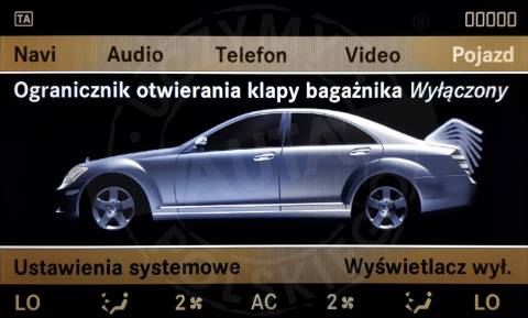 MERCEDES COMAND NTG 3.0 polskie menu, polski lektor, zmiana regionu