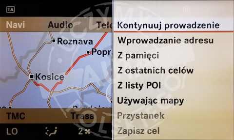 MERCEDES COMAND NTG 3.0 polskie menu, polski lektor, zmiana regionu
