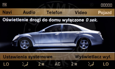 MERCEDES COMAND NTG 3.0 polskie menu, polski lektor, zmiana regionu