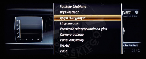 MERCEDES COMAND ONLINE NTG 5.0 polskie menu, polski lektor, zmiana regionu