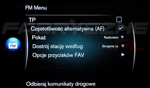 VOLVO SENSUS (2014-2019) polskie menu, zmiana regionu