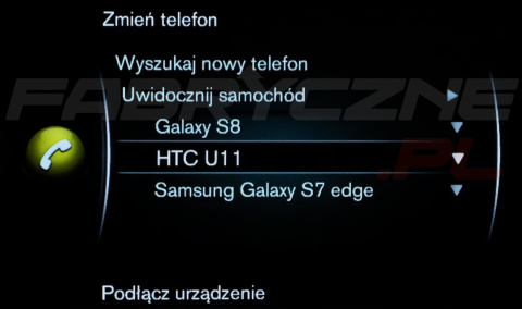 VOLVO SENSUS (2014-2019) polskie menu, zmiana regionu