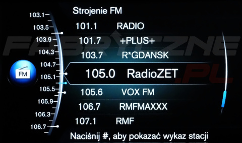 VOLVO SENSUS (2014-2019) polskie menu, zmiana regionu