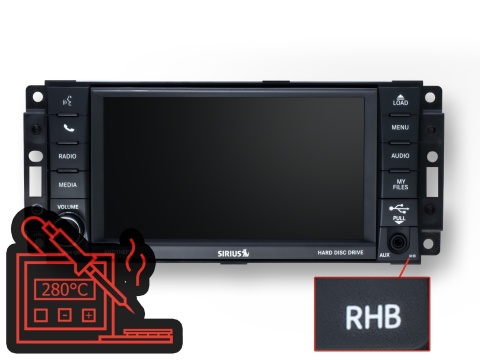 Naprawa Uconnect 430N (Sirius RHB) Chrysler Jeep Dodge | Serwis radia