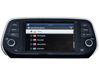 Wgrywanie polskiego menu / zmiana regionu – radio bez nawigacji Hyundai Tucson 2018–2021