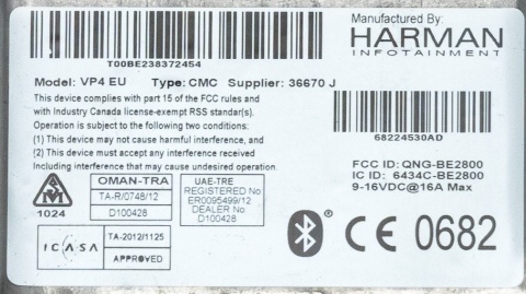 Naprawa Radia Uconnect 8.4" Harman Becker VP3 VP4 - Chrysler Pacifica, 200, 300 (2015-2017r.) | Serwis nawigacji