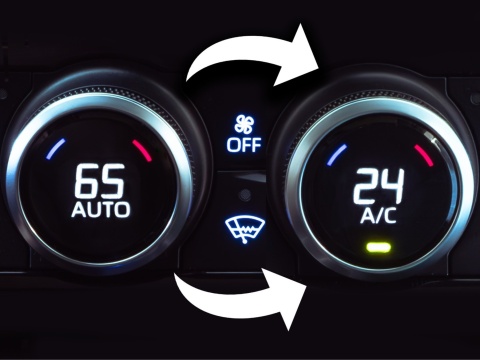 Zmiana jednostek temperatury klimatyzacji z °F na °C w autach Toyota z USA