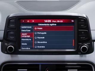 Hyundai Kona - polskie menu (zmiana regionu) | mapy europy, radio