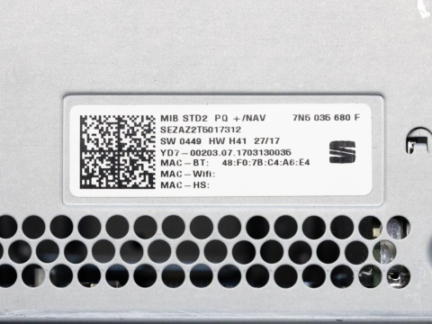 Radio Seat (MIB STD2 PQ) NAPRAWA SERWIS